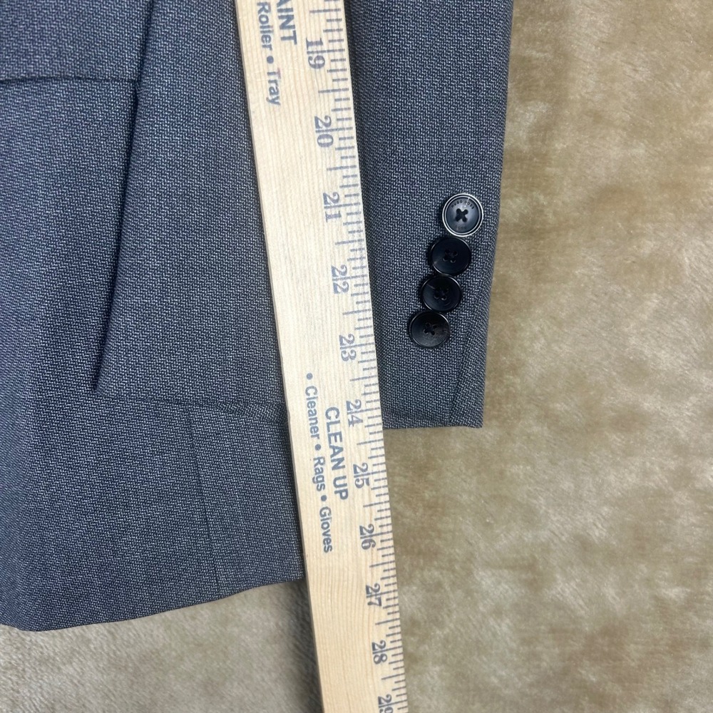 Hugo Boss Drago Super 120 Wool Suit Jacket Blazer Gray Mens 40R Made in Bulgaria - Picture 2 of 12